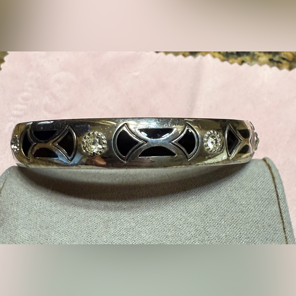 Brighton Bangle Silver and Black Bracelet